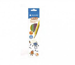 LAPIZ DE COLOR SKYCOLOR METALIZADO CJ X6